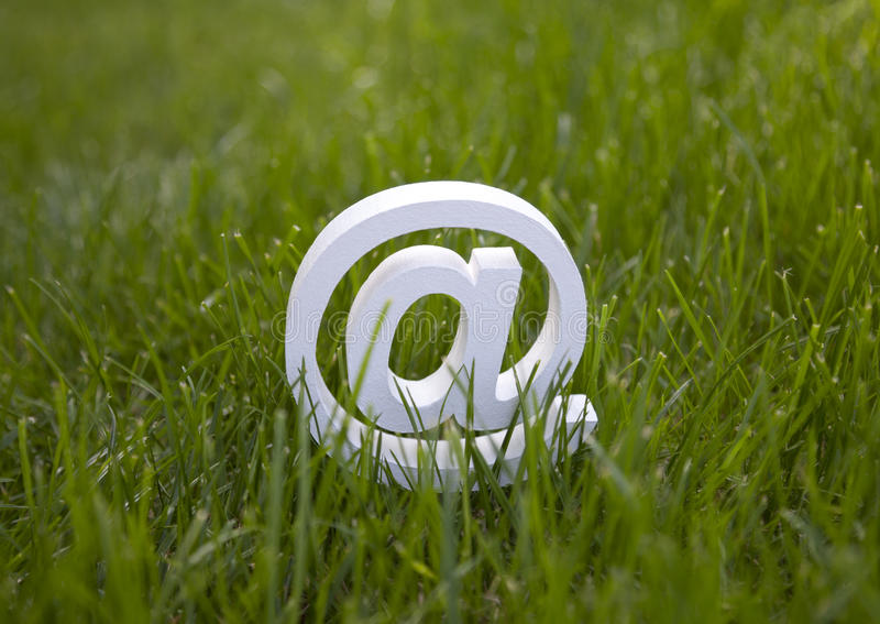 email sign green grass white 57138846